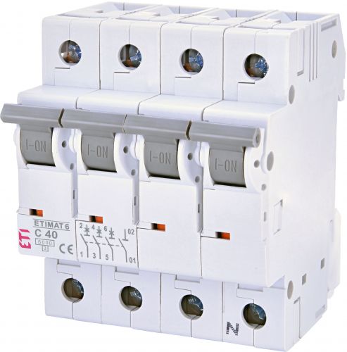 Автоматический выключатель ETI ETIMAT 6 3p+N C 40A (2146520) - фото 1