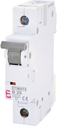 Автоматический выключатель ETI ETIMAT 6 1p B 25A (2111518) - фото 1