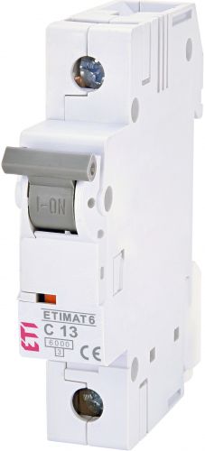 Автоматический выключатель ETI ETIMAT 6 1p C 13A (2141515) - фото 1