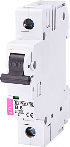 Автоматический выключатель ETI ETIMAT 10 1p B 6А (2121712) - фото 1