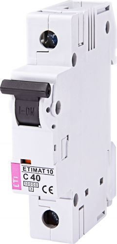 Автоматический выключатель ETI ETIMAT 10 1p C 40А (2131720) - фото 1