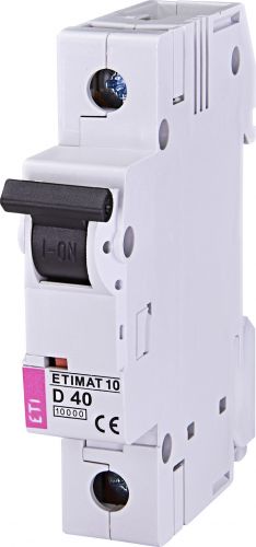 Автоматичний вимикач ETI ETIMAT 10 1p D 40А (2151720) - фото 1