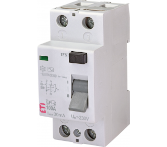 Реле дифференциальное (ПЗВ) EFI-2 100/0,03 тип AC (10kA), ETI (2062531) Реле дифференциальное (ПЗВ) EFI-2 100/0,03 тип AC (10kA), ETI (2062531)