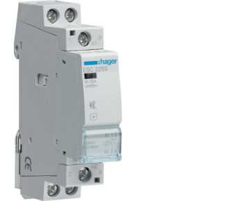 Контактор бесшумный Hager ESC225S 25A 2НО 230В