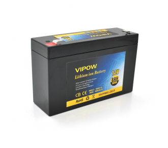 Аккумуляторная батарея Vipow 12V 8Ah с элементами Li-ion (18673)