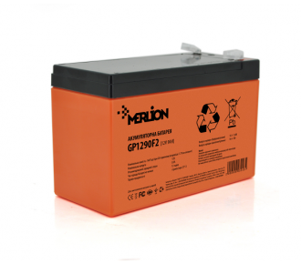 Аккумуляторная батарея MERLION AGM GP1290F2 PREMIUM 12V 9Ah (2991) Аккумуляторная батарея MERLION AGM GP1290F2 PREMIUM 12V 9Ah (2991)