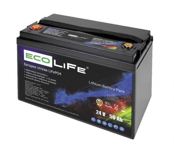 Акумуляторна батарея EcoLiFe 24-50 - фото 1