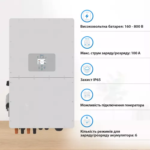 Інвертор гібридний DEYE SUN-30K-SG01HP3-EU-BM3 - фото 4