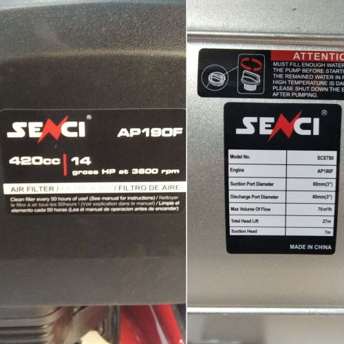 Мотопомпа Senci SCST 80 с ДВС - фото 6