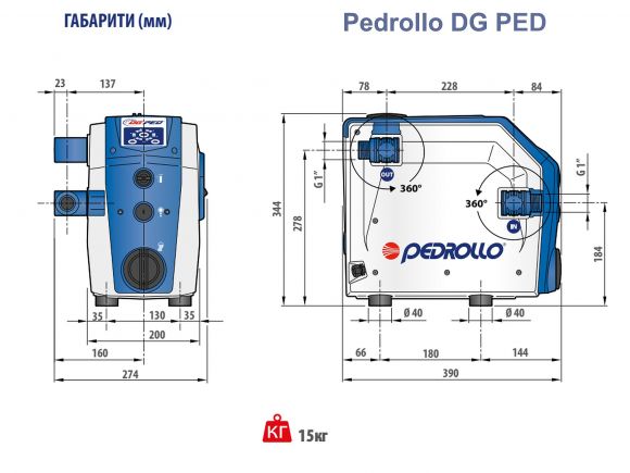 Насосна станція PEDROLLO Dual-DG PED 3+3 - фото 2