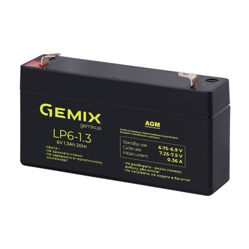 Акумуляторна батарея Gemix LP6-1.3 (00320031) - фото 2