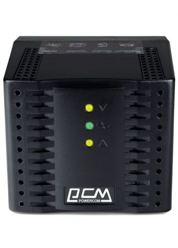 Стабилизатор напряжения Powercom TCA-600 Black 4*Schuko - фото 1