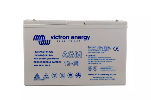 Аккумуляторная батарея Victron Energy 12V/38Ah AGM Super Cycle (M5) (BAT412038081) - фото 1