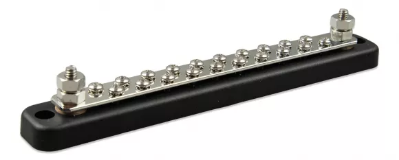 Шинопровод Victron Energy Busbar 150A 2P с 20 винтами и крышкой (VBB115022020) - фото 1