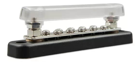 Шинопровод Victron Energy Busbar 150A 2P с 10 винтами и крышкой (VBB115021020) - фото 1